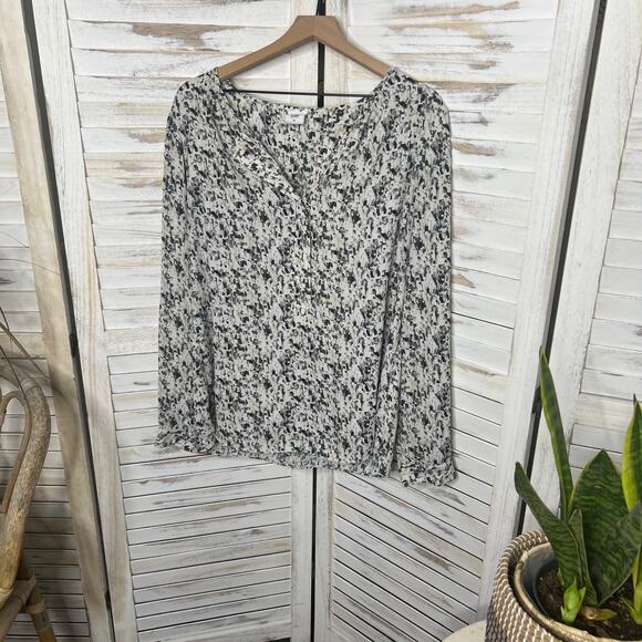 CABI STYLE 3094 Women's L Shatter Long Sleeve Blouse Popover Top Neutral Career - Picture 6 of 13